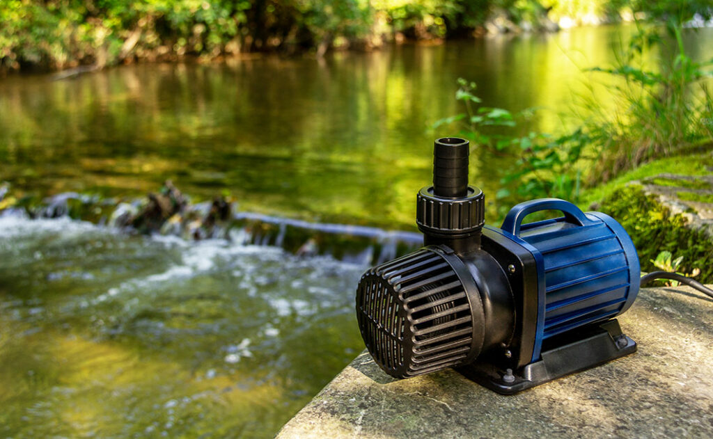 Frequenzgesteuerte Pumpe in einer schönen Naturlandschaft