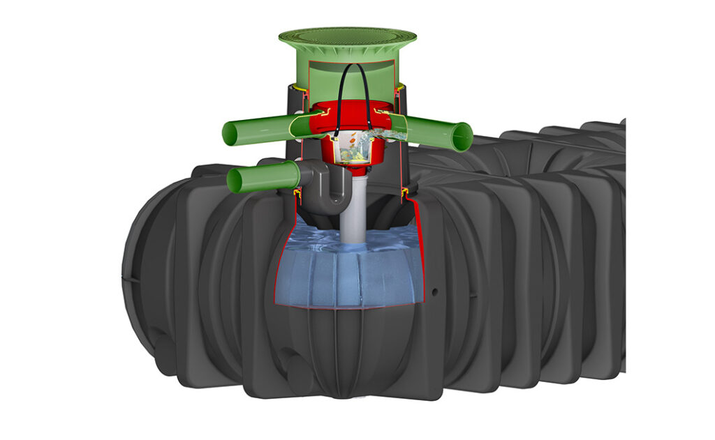 Visualisierung Flachtank mit Tankabdeckung