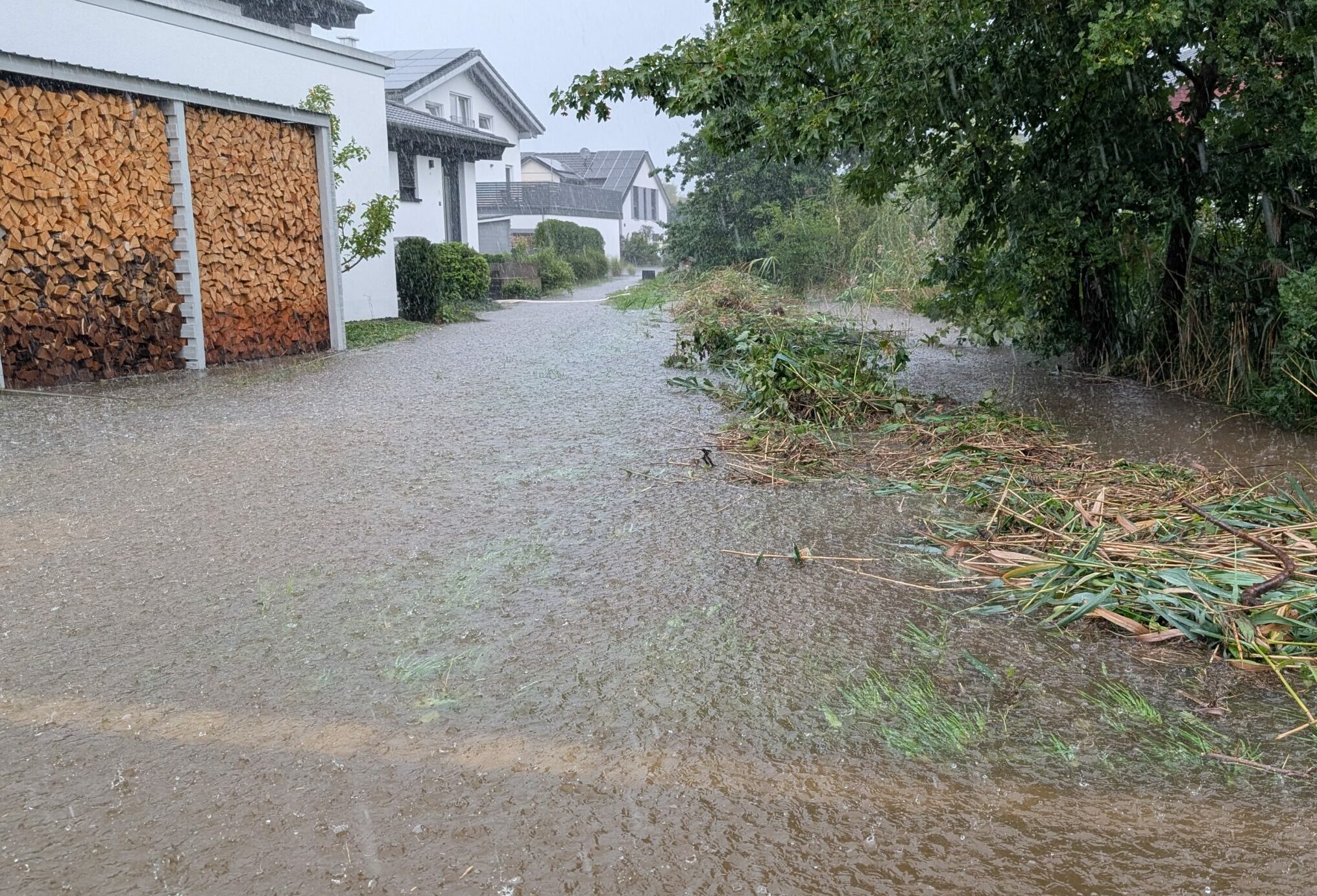 Überschwemmte Strasse