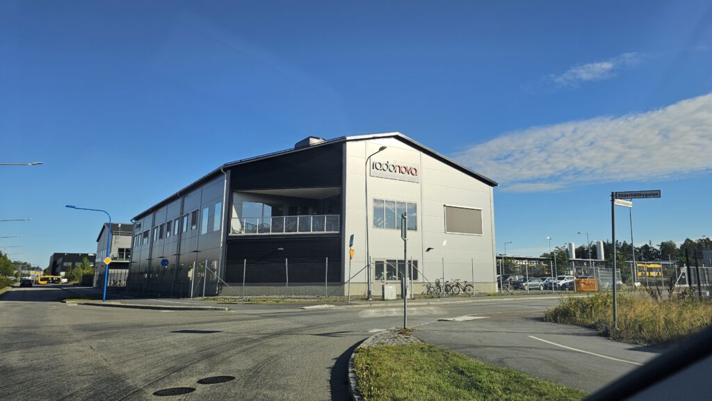 Unternehmensgebäude Radonova am schwedischen Hauptsitz in Uppsala