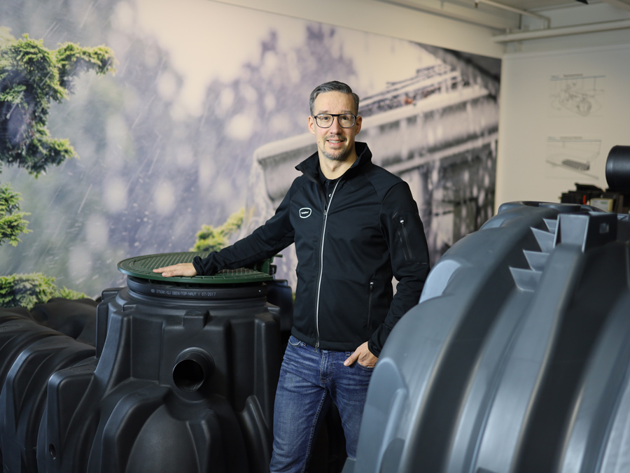 Unser faparain Bereichsleiter Michael Weber ist spezialisiert auf Regenwassernutzung.