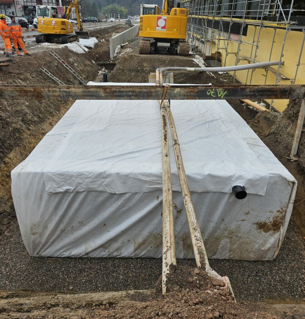 Retentionsanlage bestehend aus144 Rigolen