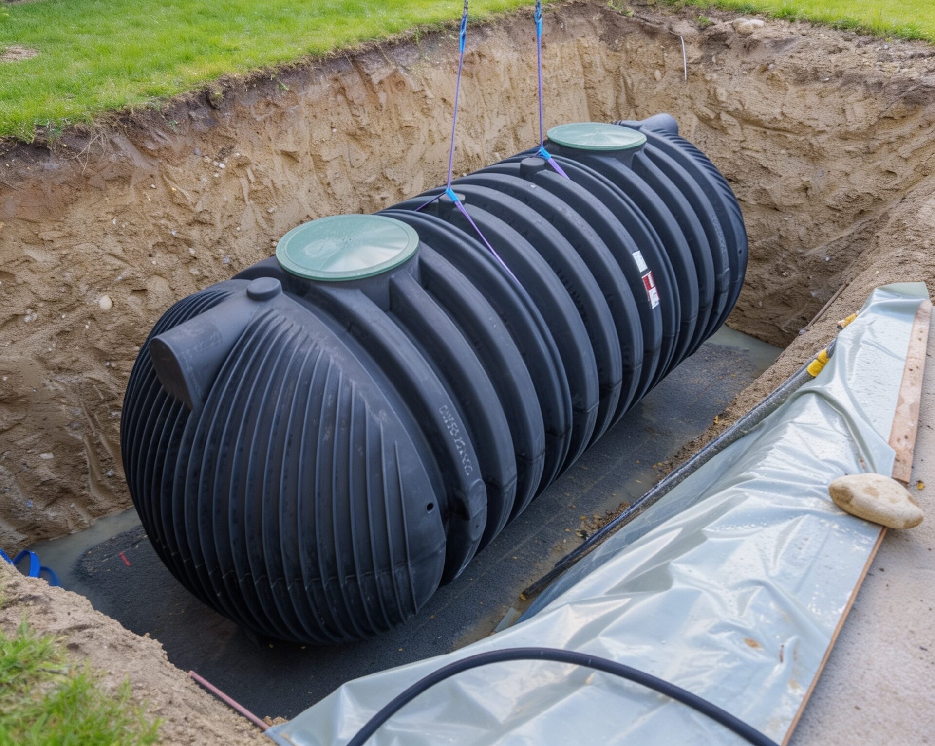 Einbau Regenwassertank